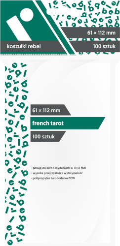 Koszulki na karty Rebel (61x112 mm) French Tarot, 100 sztuk