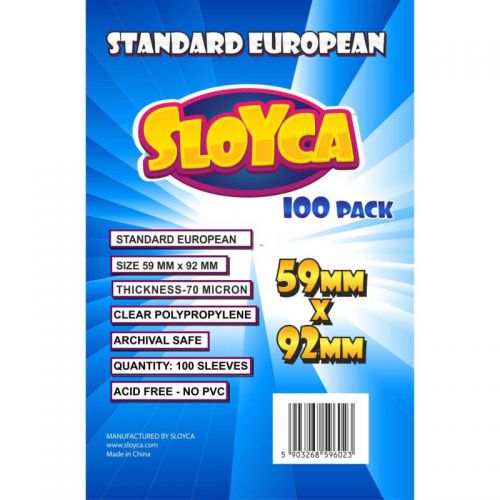 SLOYCA Koszulki Standard European (59x92mm) 100 szt