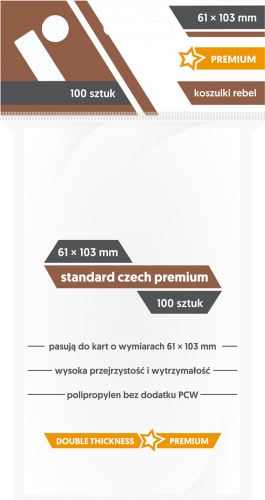Koszulki na karty Rebel (61x103 mm) Standard Czech Premium